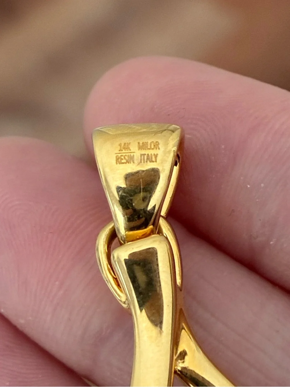 Milor 14k Gold Resin Infinity Pendant, Milor Italy
